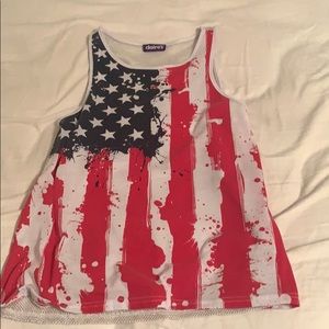 Net back flag tank top